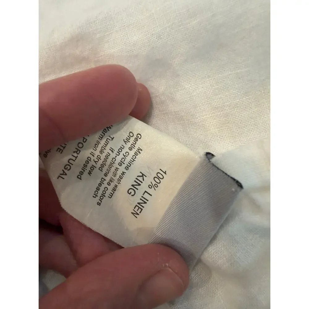 Parachute King Size 100% Linen Envelope Pillow Case White (1)